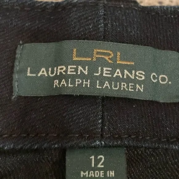 Lauren Ralph Lauren dark denim skirt condition size 12 cotton polyester western - Picture 2 of 15